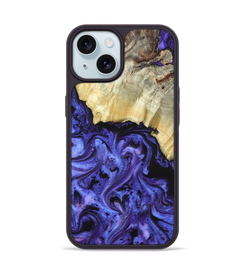 iPhone 15 Wood Phone Case - Stoney (Purple, 820399)