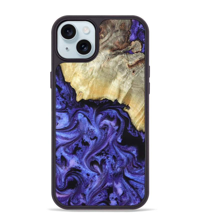 iPhone 15 Plus Wood Phone Case - Stoney (Purple, 820399)