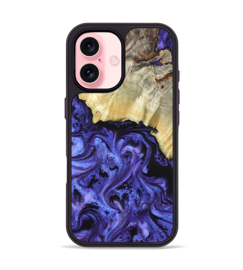 iPhone 16 Wood Phone Case - Stoney (Purple, 820399)