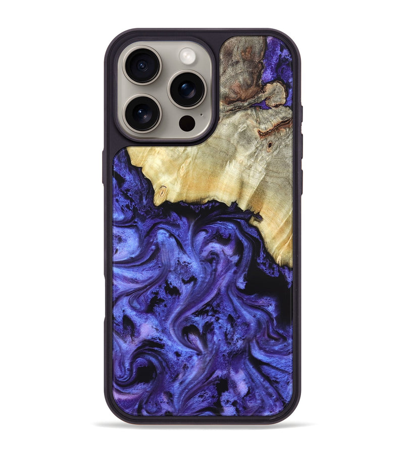 iPhone 16 Pro Max Wood Phone Case - Stoney (Purple, 820399)