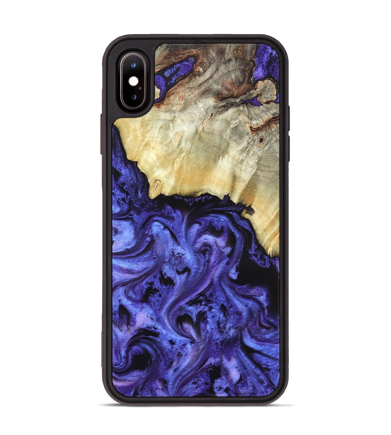 iPhone Xs Max Wood Phone Case - Stoney (Purple, 820399)