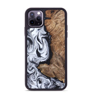 iPhone 11 Pro Max Wood Phone Case - Raphael (Black & White, 820400)