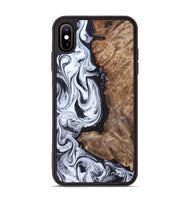 iPhone Xs Max Wood Phone Case - Raphael (Black & White, 820400)