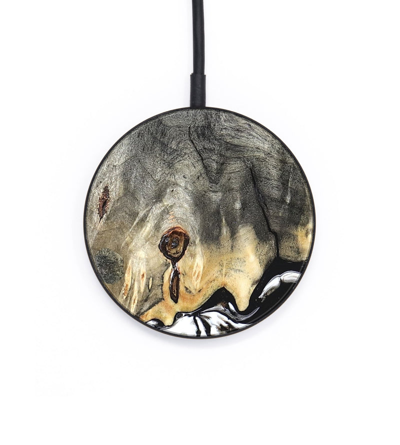 Circle Wood Wireless Charger - Merle (Black & White, 820401)