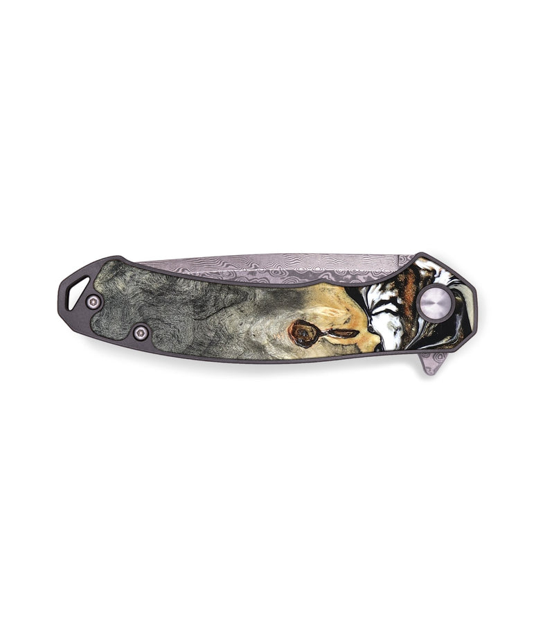EDC Wood Pocket Knife - Merle (Black & White, 820401)