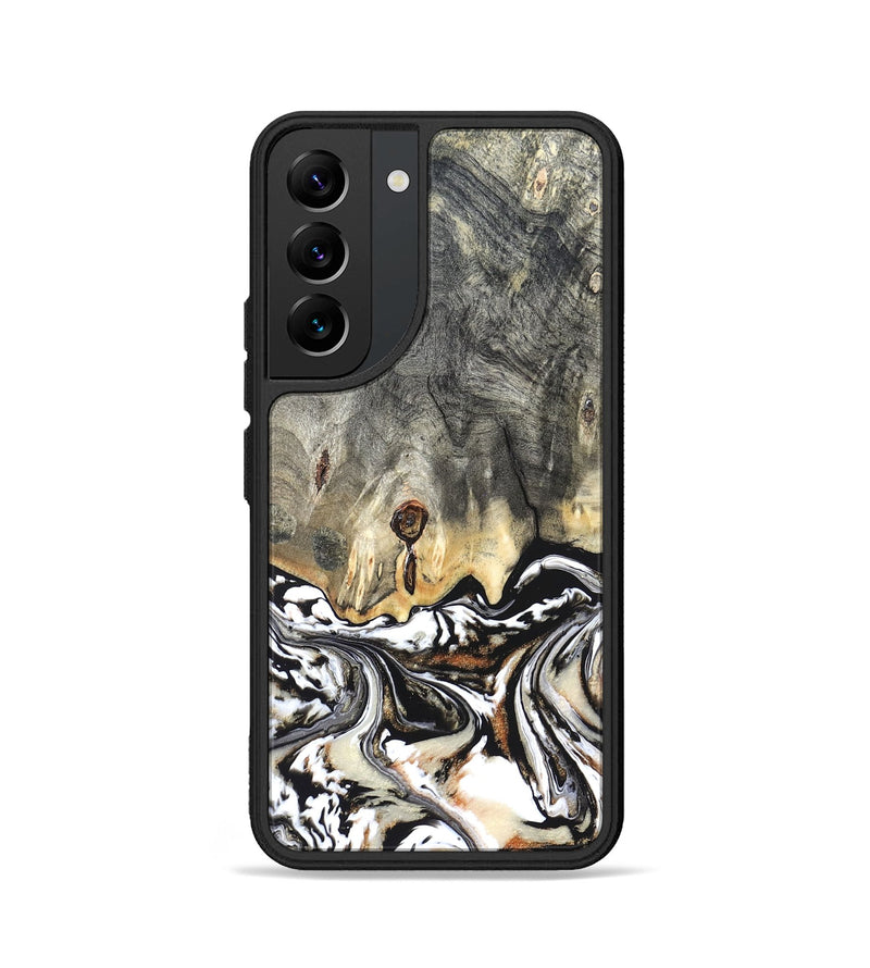 Galaxy S22 Wood Phone Case - Merle (Black & White, 820401)