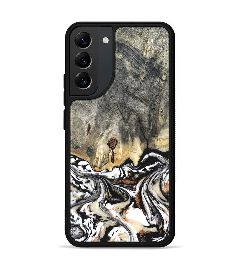 Galaxy S22 Plus Wood Phone Case - Merle (Black & White, 820401)