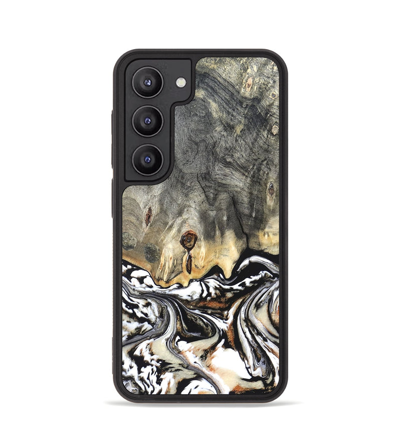 Galaxy S23 Wood Phone Case - Merle (Black & White, 820401)