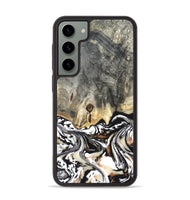 Galaxy S23 Plus Wood Phone Case - Merle (Black & White, 820401)