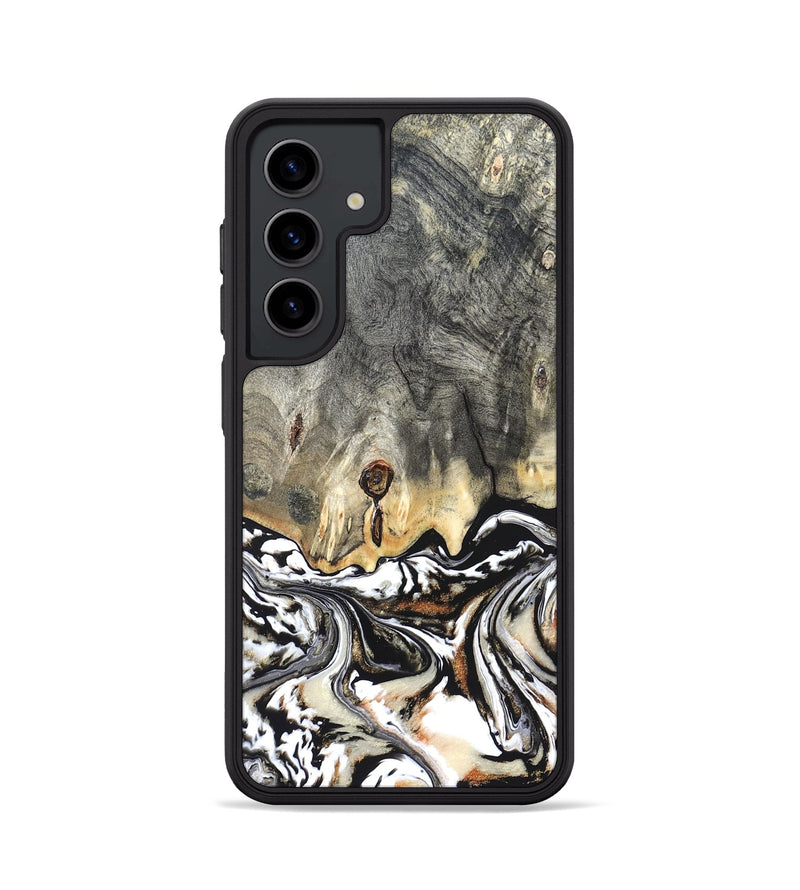 Galaxy S24 Wood Phone Case - Merle (Black & White, 820401)