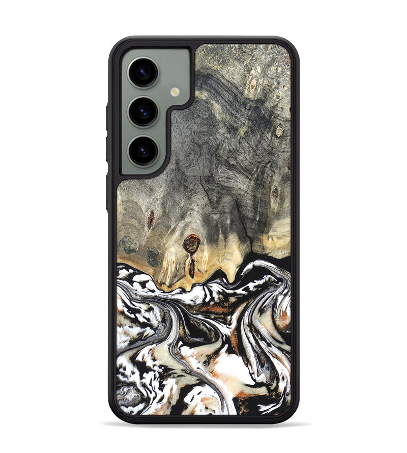 Galaxy S24 Plus Wood Phone Case - Merle (Black & White, 820401)