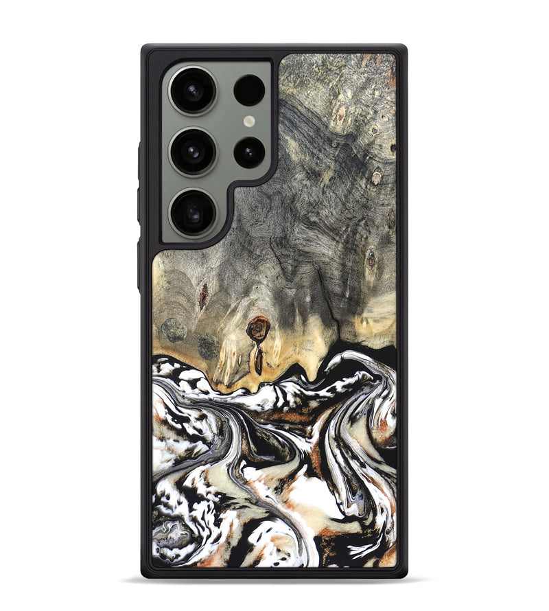 Galaxy S24 Ultra Wood Phone Case - Merle (Black & White, 820401)