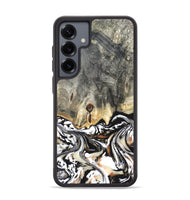 Galaxy S25 Plus Wood Phone Case - Merle (Black & White, 820401)