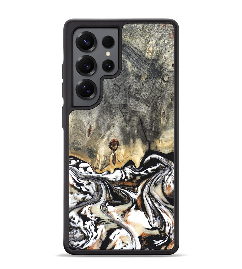 Galaxy S25 Ultra Wood Phone Case - Merle (Black & White, 820401)