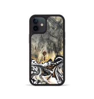 iPhone 12 mini Wood Phone Case - Merle (Black & White, 820401)