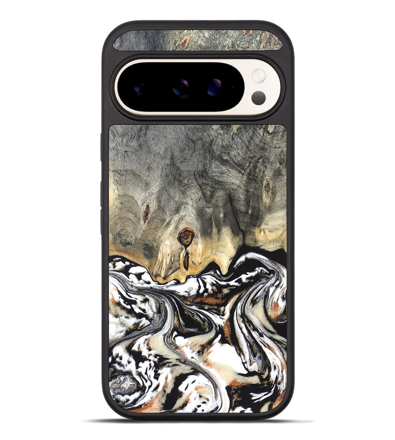 Pixel 10 Pro XL Wood Phone Case - Merle (Black & White, 820401)