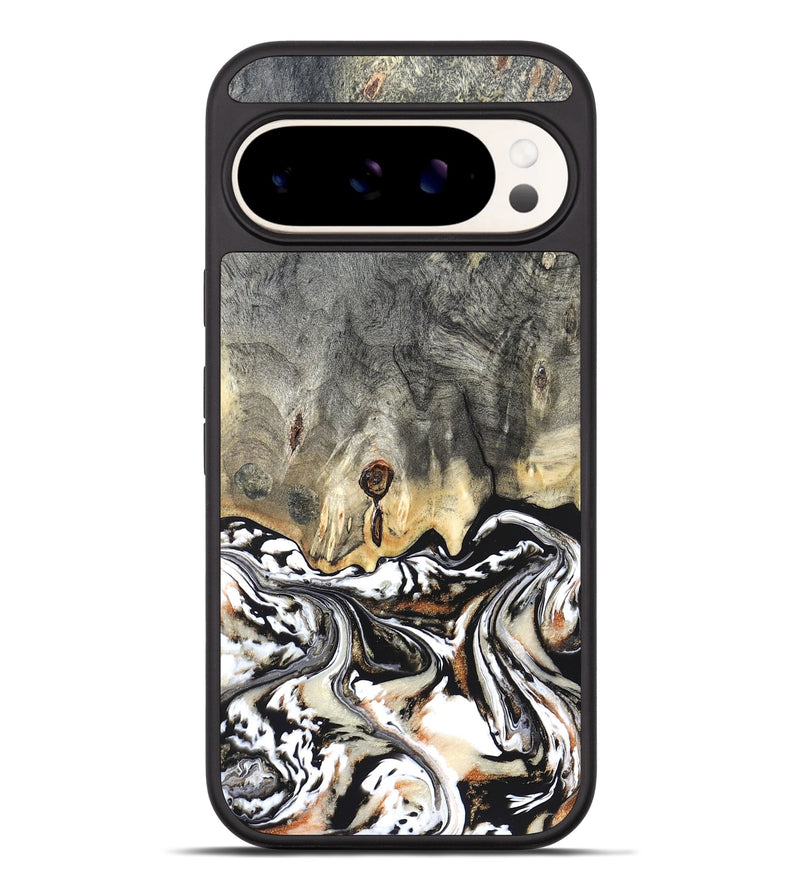 Pixel 9 Pro XL Wood Phone Case - Merle (Black & White, 820401)