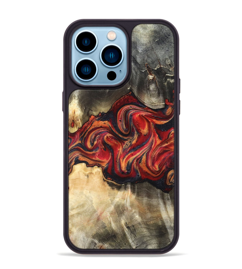 iPhone 14 Pro Max Wood Phone Case - Nevada (Red, 820405)