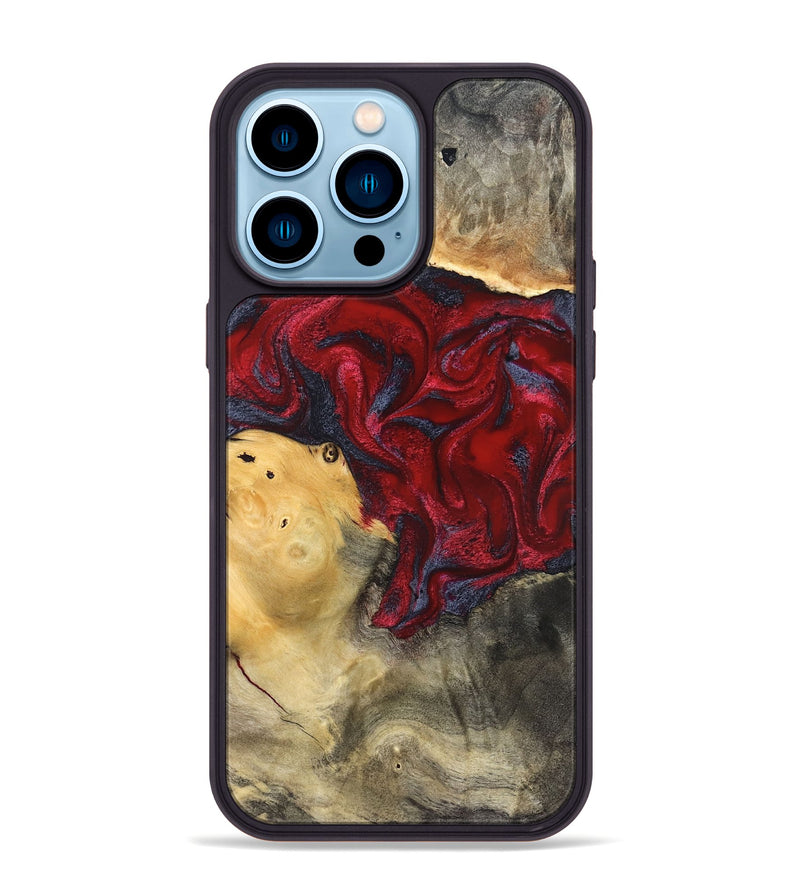 iPhone 14 Pro Max Wood Phone Case - Dream (Red, 820406)