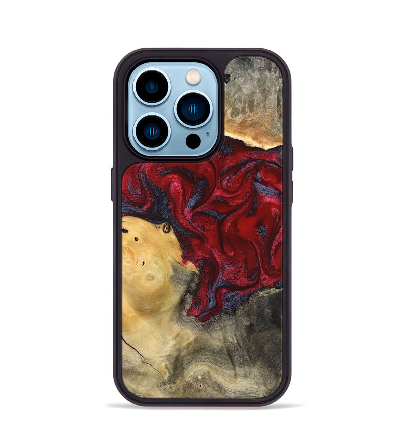 iPhone 14 Pro Wood Phone Case - Dream (Red, 820406)