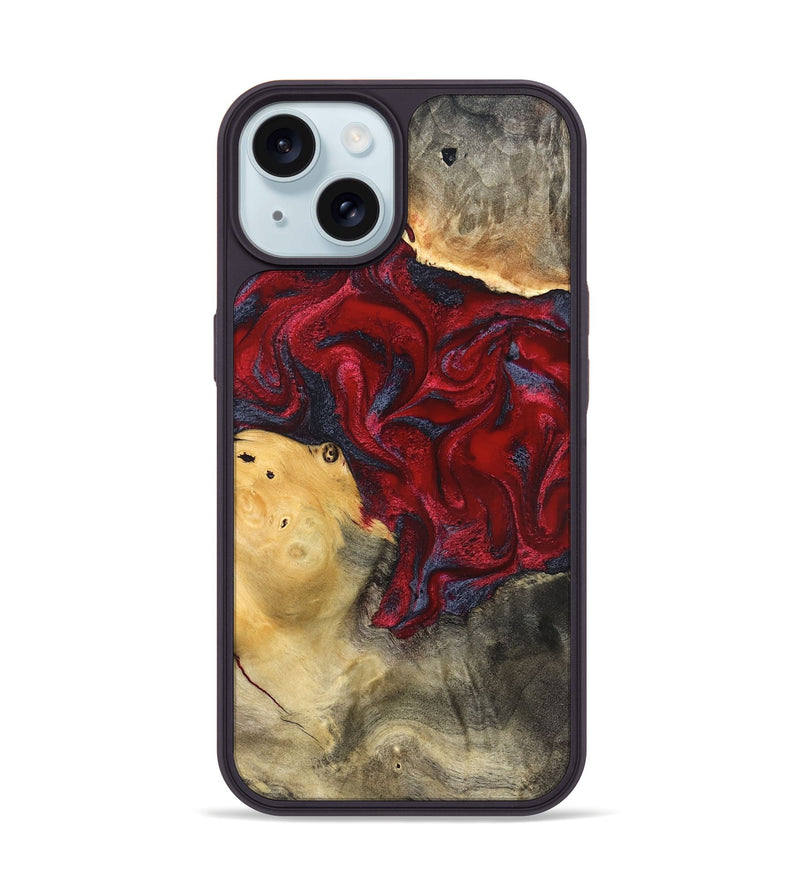 iPhone 15 Wood Phone Case - Dream (Red, 820406)