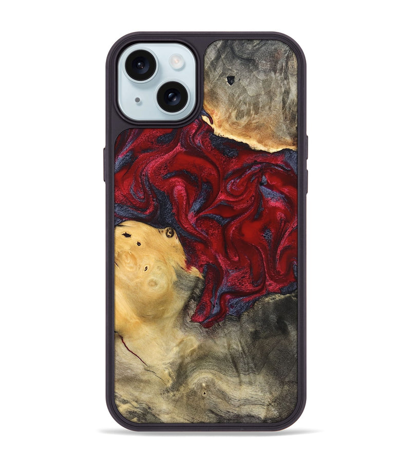 iPhone 15 Plus Wood Phone Case - Dream (Red, 820406)