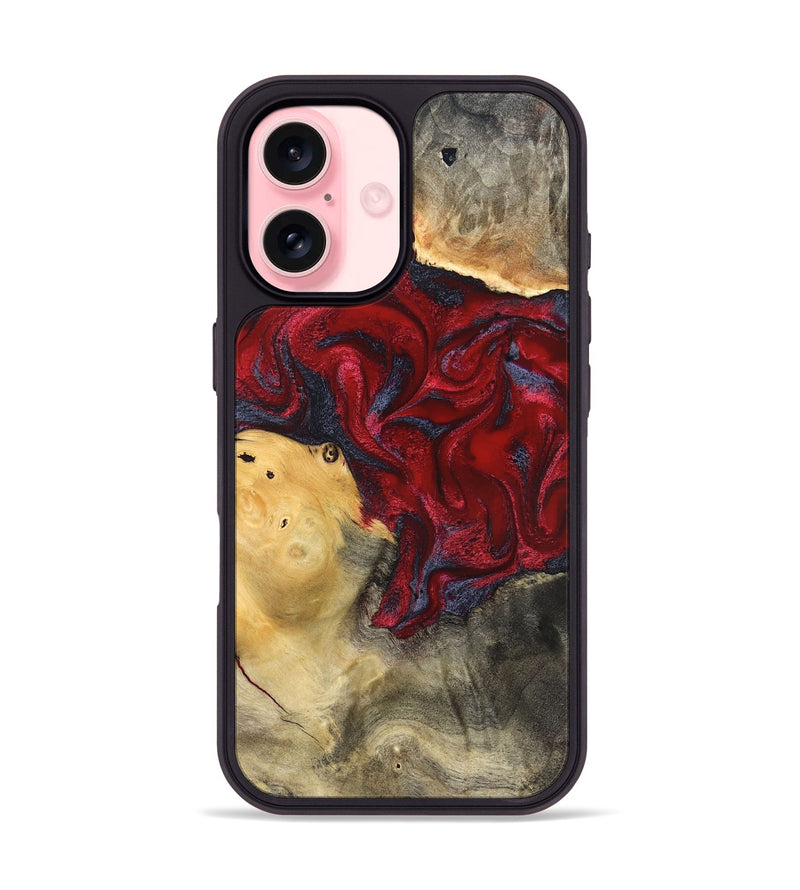 iPhone 16 Wood Phone Case - Dream (Red, 820406)