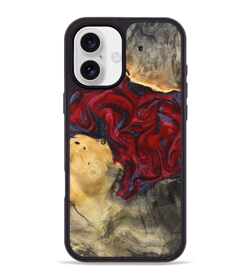 iPhone 16 Plus Wood Phone Case - Dream (Red, 820406)
