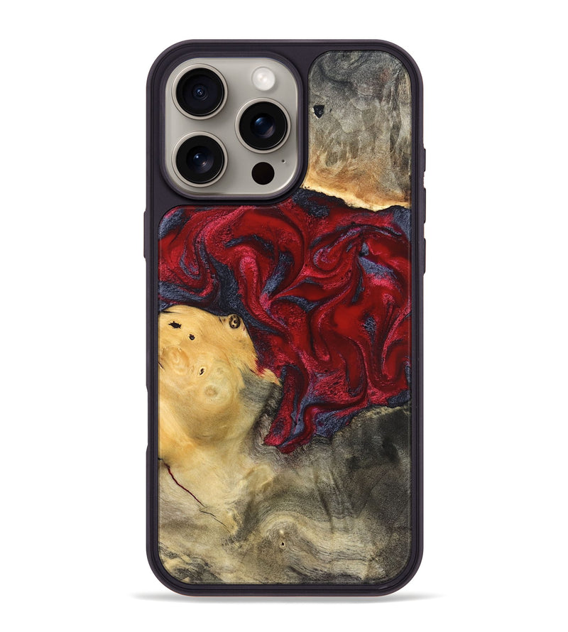 iPhone 16 Pro Max Wood Phone Case - Dream (Red, 820406)