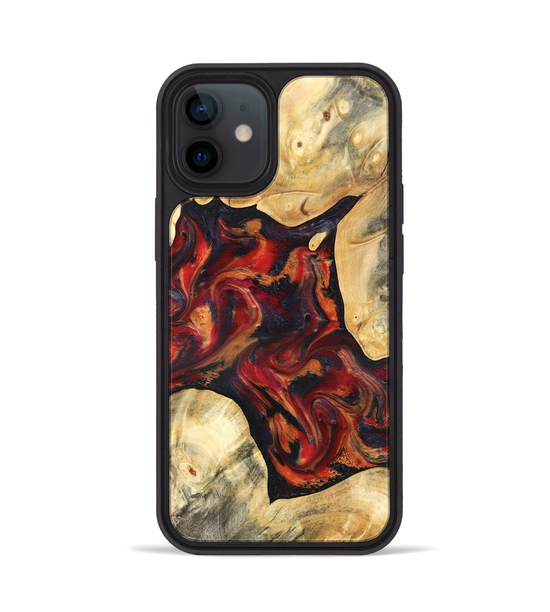 iPhone 12 Wood Phone Case - Aylani (Red, 820408)