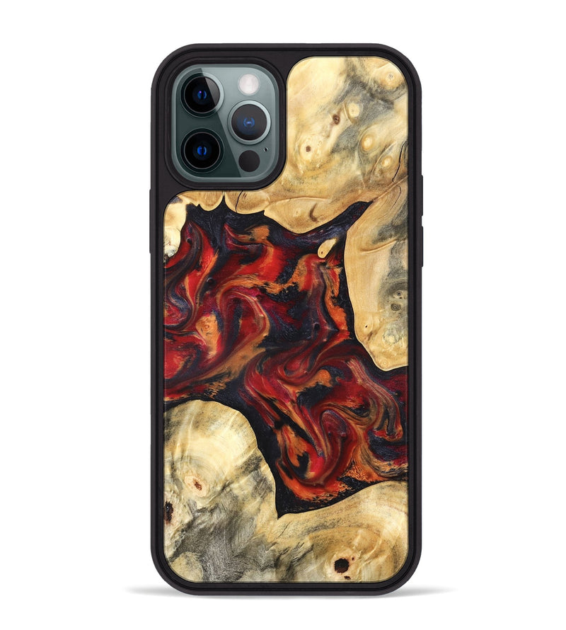 iPhone 12 Pro Max Wood Phone Case - Aylani (Red, 820408)
