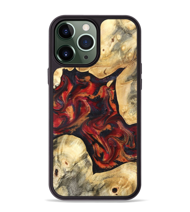 iPhone 13 Pro Max Wood Phone Case - Aylani (Red, 820408)