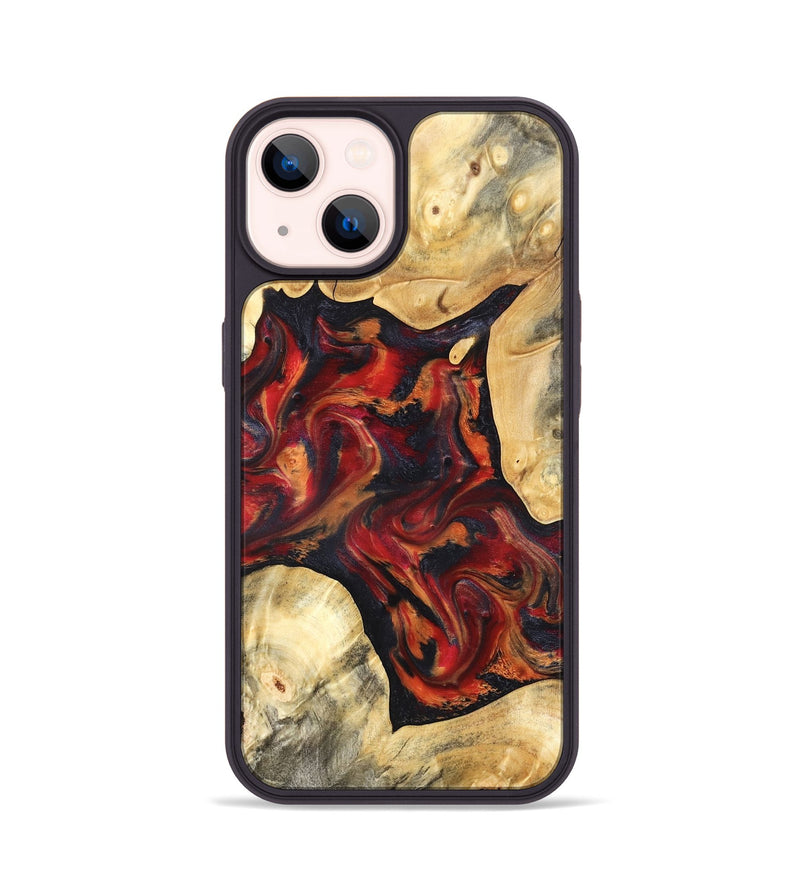 iPhone 14 Wood Phone Case - Aylani (Red, 820408)