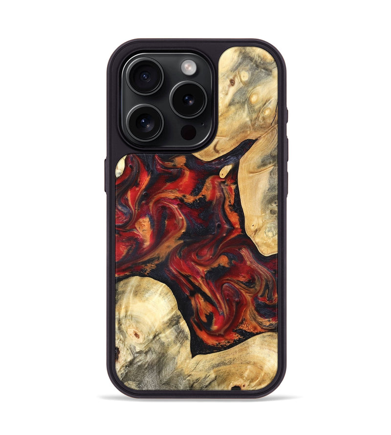 iPhone 15 Pro Wood Phone Case - Aylani (Red, 820408)