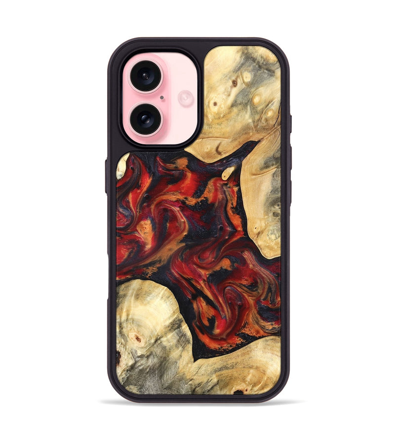 iPhone 16 Wood Phone Case - Aylani (Red, 820408)