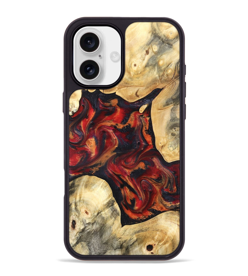 iPhone 16 Plus Wood Phone Case - Aylani (Red, 820408)