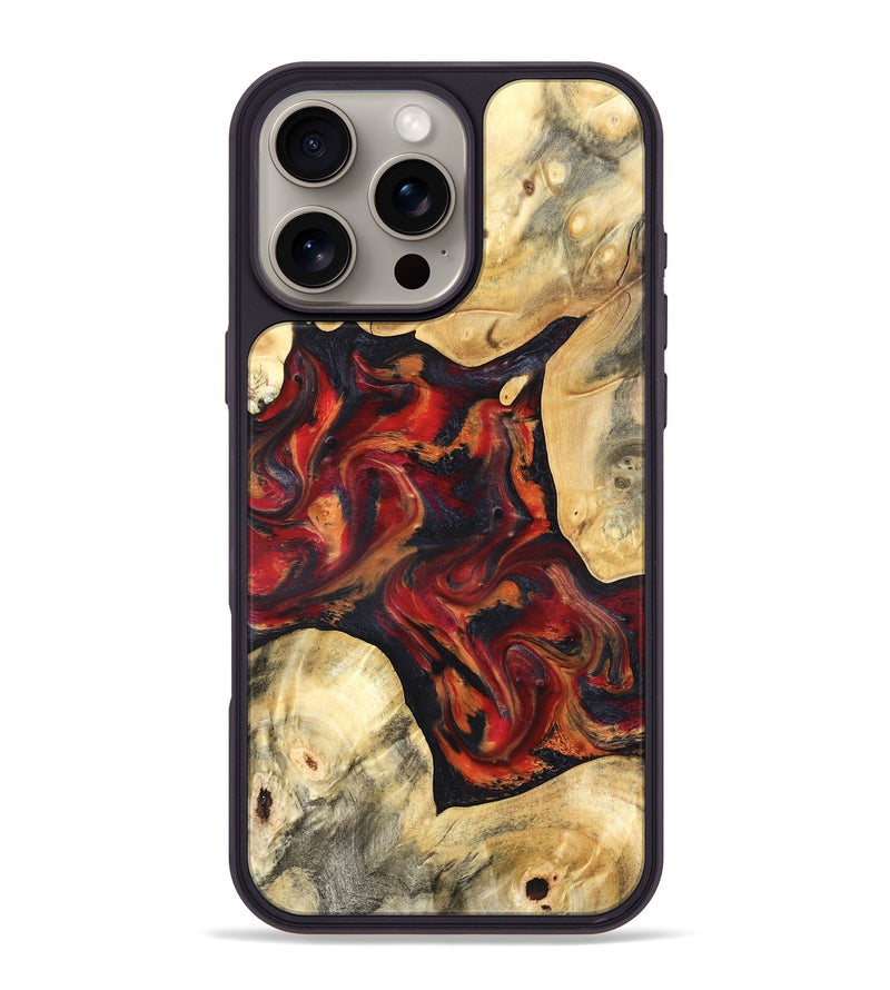iPhone 16 Pro Max Wood Phone Case - Aylani (Red, 820408)