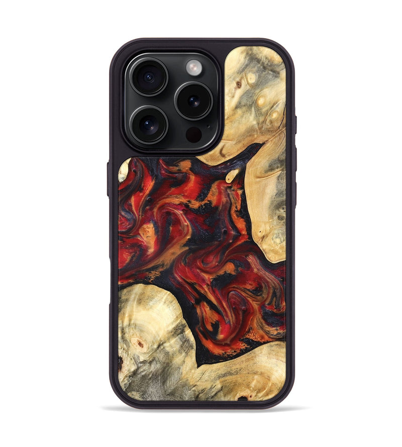 iPhone 16 Pro Wood Phone Case - Aylani (Red, 820408)