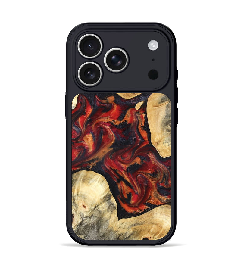 iPhone 17 Pro Wood Phone Case - Aylani (Red, 820408)