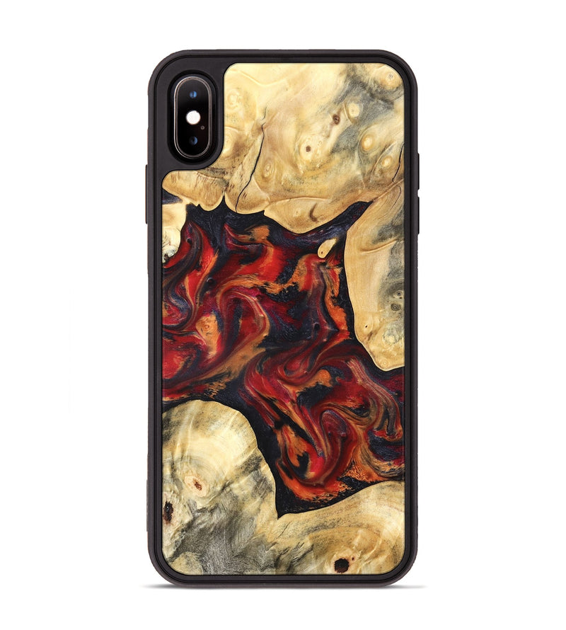 iPhone Xs Max Wood Phone Case - Aylani (Red, 820408)
