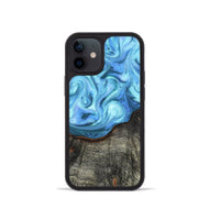 iPhone 12 mini Wood Phone Case - Laci (Blue, 820409)