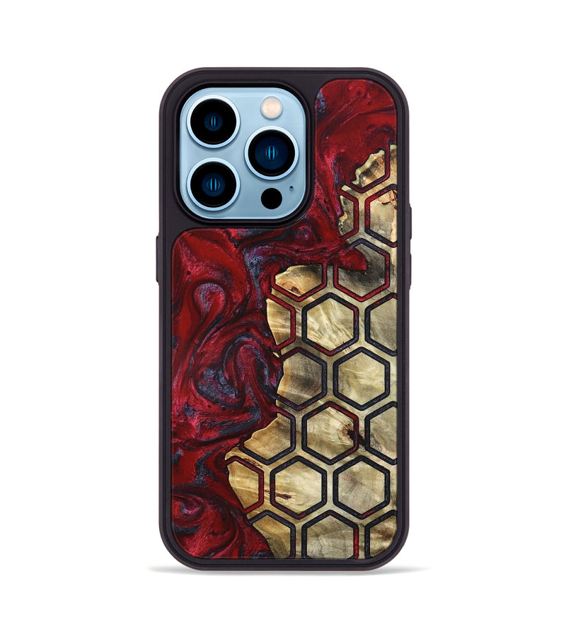 iPhone 14 Pro Wood Phone Case - Leandra (Pattern, 820425)