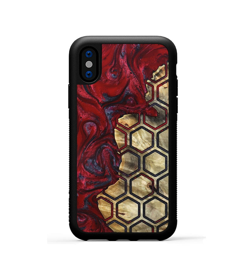 iPhone Xs Wood Phone Case - Leandra (Pattern, 820425)