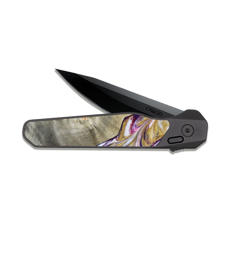 EDC Dark Slate Wood Pocket Knife - Chaim (Merica, 820436)