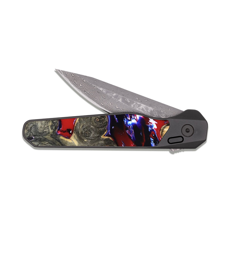 EDC Dark Damascus Wood Pocket Knife - Easton (Merica, 820439)