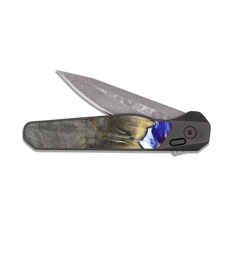 EDC Dark Damascus Wood Pocket Knife - Kole (Merica, 820445)