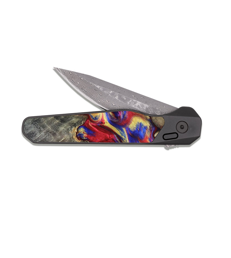 EDC Dark Damascus Wood Pocket Knife - Kane (Merica, 820454)
