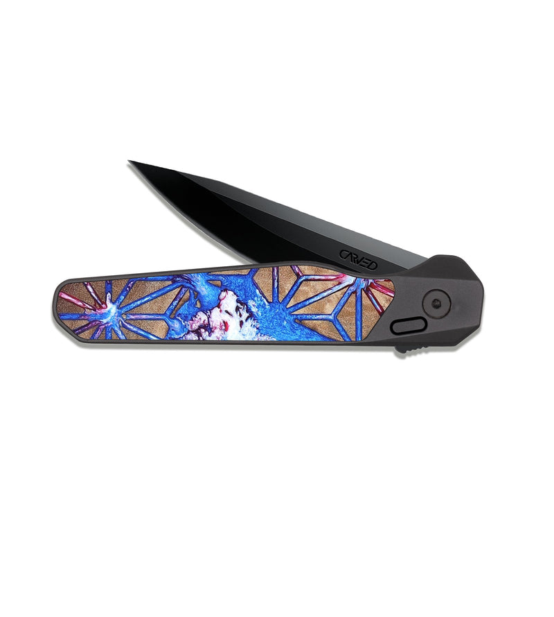 EDC Dark Slate Wood Pocket Knife - Adriane (Merica, 820464)