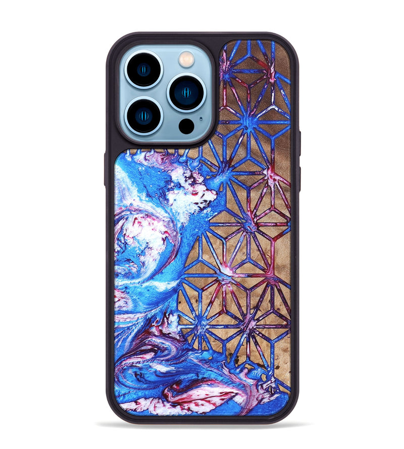 iPhone 14 Pro Max Wood Phone Case - Adriane (Merica, 820464)