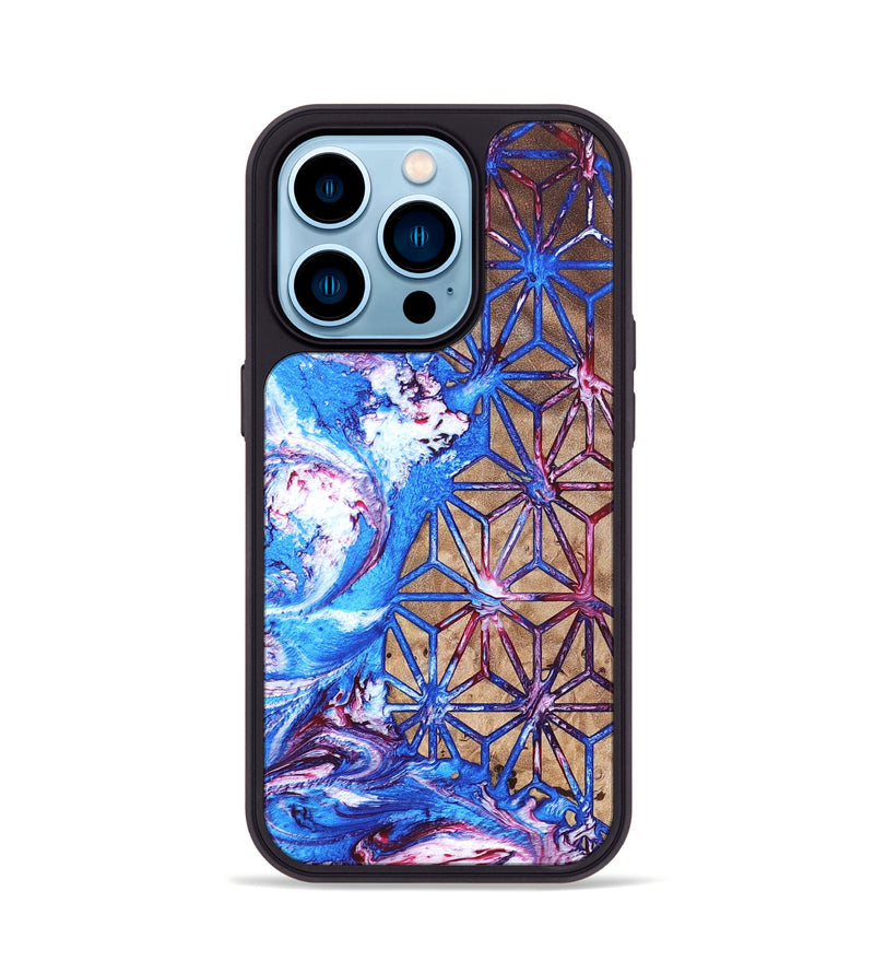 iPhone 14 Pro Wood Phone Case - Adriane (Merica, 820464)